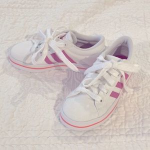 Adidas Pink and White Girl’s Tennis Shoes